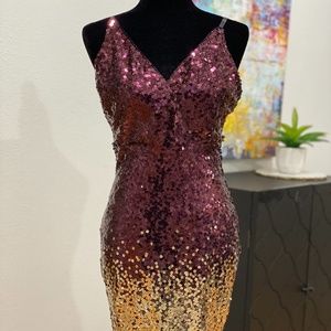 Venus Ombre Sequin dress